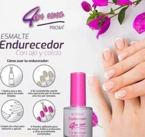 Esmalte Endurecedor de Uñas Prosa 4 en 1 | Fortalecedor y Protector de Uñas | 0.5 fl oz - Image 5