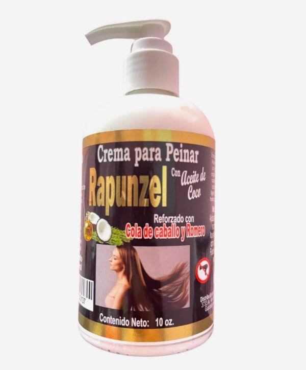 Hair Growth Styling Cream - Rapunzel with Coconut Oil, Horsetail & Rosemary - 10oz - Crema para Peinar Crecimiento