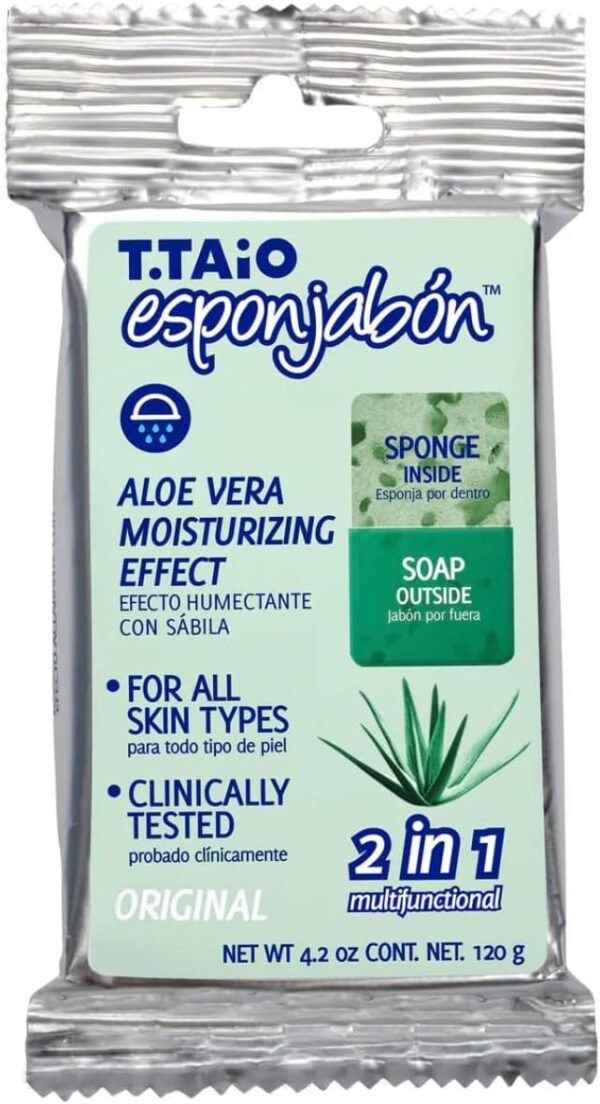 Esponjabon con Aloe Vera (Sábila): Exfoliante e Hidratante, 1 Unidad