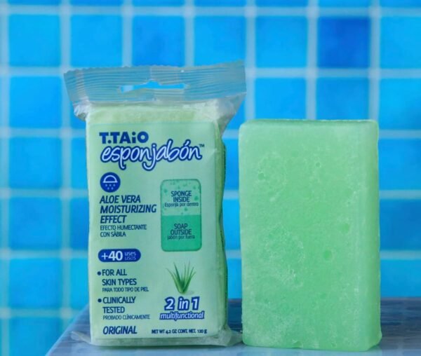 Esponjabon con Aloe Vera (Sábila): Exfoliante e Hidratante, 1 Unidad - Image 2