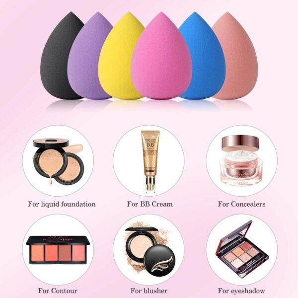 Best 6-Piece Makeup Sponge Set for Liquid Foundation: IYOCHO Blending Sponges - Image 3